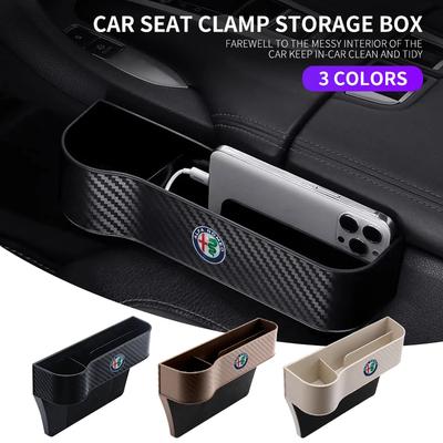 Car Seat Crevice Storage Box Seat Gap Slit Pocket Catcher Organizer for 4C 159 Spider Giulia Giulietta 156 147