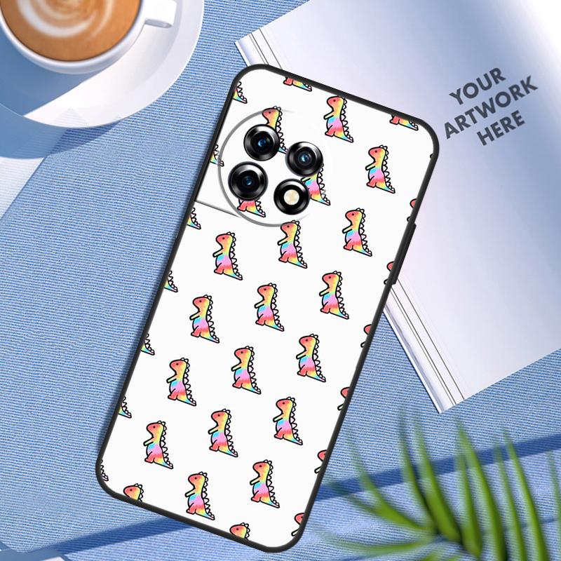 Fun Dinosaur Pattern Dino Case For OnePlus Nord N200 N100 Nord 3 2T CE 2 Lite OnePlus 12 11 10 Pro 10T 10R 12R Cover