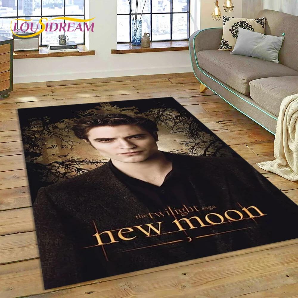 3D Saga Twilight Edward Bella Tapis Moquette pour Salon Chambre Décoration de Maison, Tapis de Sol Antidérapant Décoration pour Canapé Paillasson