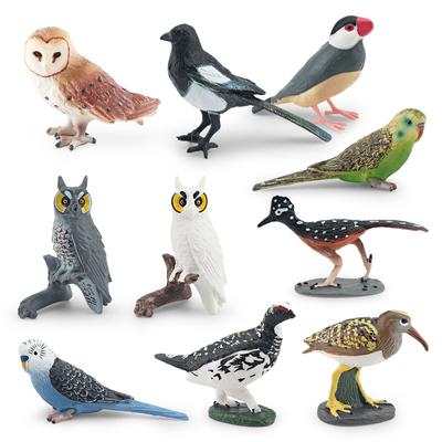 Simulation Of Birds, Birds, Animal Models 10 Colored Sandpiper, Owl, Magpie, Munchkin, Thunderbird, Parrot, Static Ornament