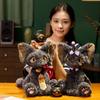 Spider Web Tie Devon Rex Cat Plush Toy Pumpkin Basket Devon Rex Animal Doll  Children