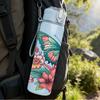1PC Colorful Butterfly Pink Wildflower Floral Art 750ml Color Plastic Sports Water Bottle Leakproof Flip Straw Lid Suitable for Sports Office Home Use