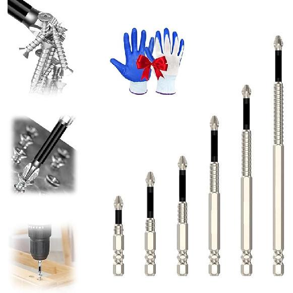 K5 Impact-Resistant and Non-Slip Bit, K5 Anti Slip Bit,Slideach Magnetic Screwdriver Bits, Anti Slip Ph2 Impact Driver Set, Slideach Magnetic