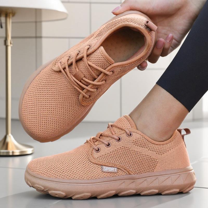 Men's and Women's Barefoot Shoes Wide Version Simple Platform Walking Sneaker Lace Up Outdoor Lightweight Casual Running Shoes
