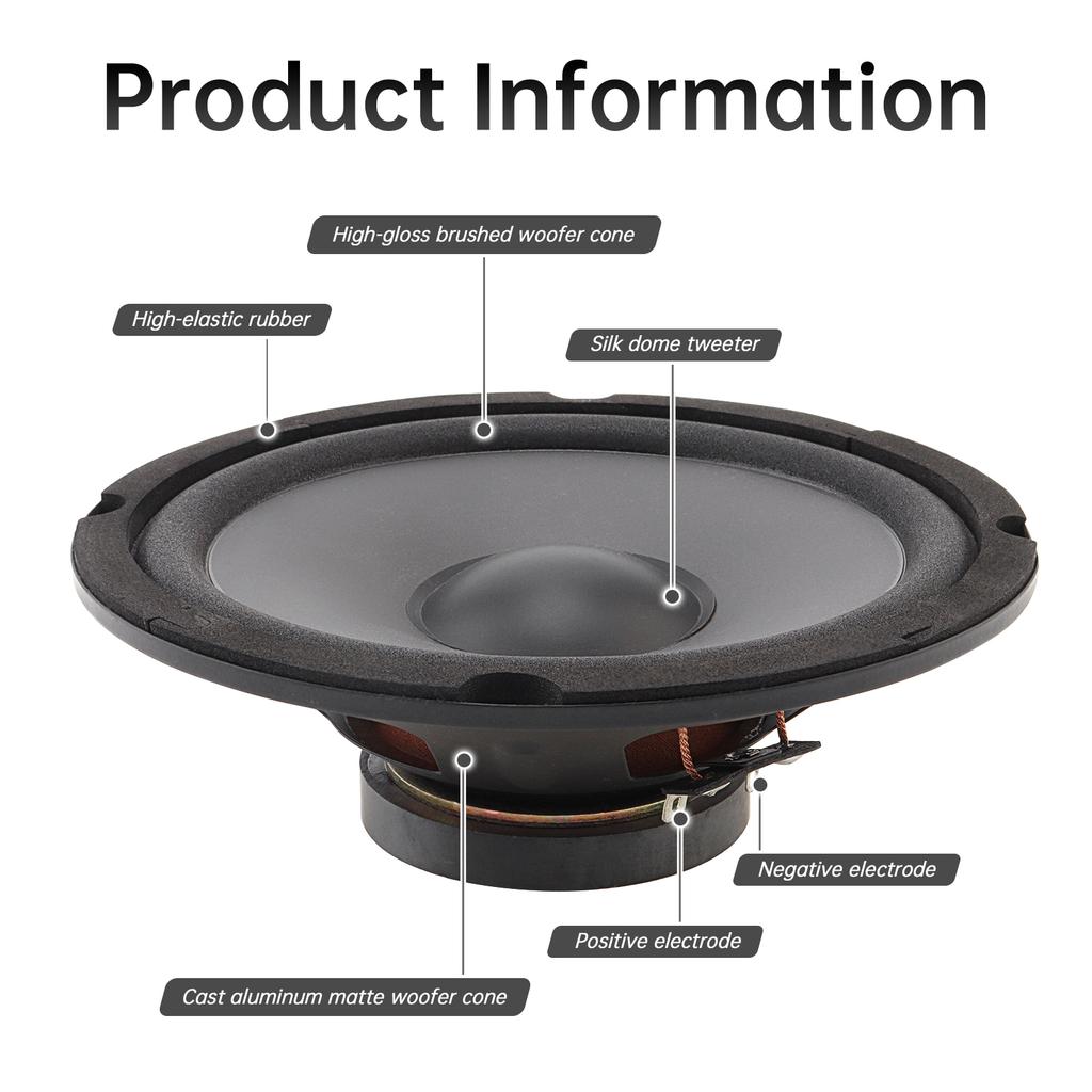 Pair 6.5 Inch 600W 2-Way Coaxial Car HiFi Speakers High Power Handling Silk Dome Tweeter Weatherproof Full Boost