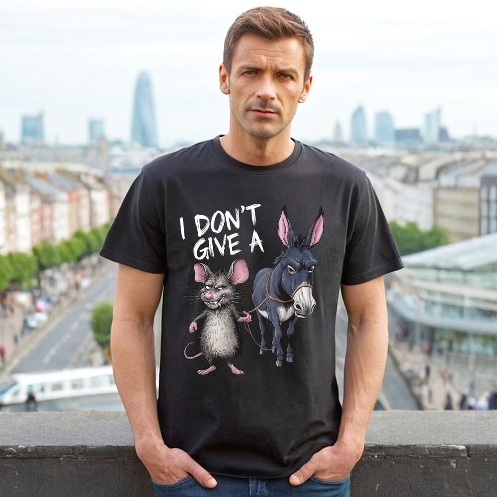 

I DON#039;T GIVE A RAT DUNKY | MEN#039;S TShirt Funny Party Gift Tshirt Top Unisex T-Shirt S