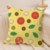 Fried Egg Pizza Waffle Cushion Cover Silky Short Plush Double-Sided Printed Pillow Case For Sofa All Seasons Home Decor Gift