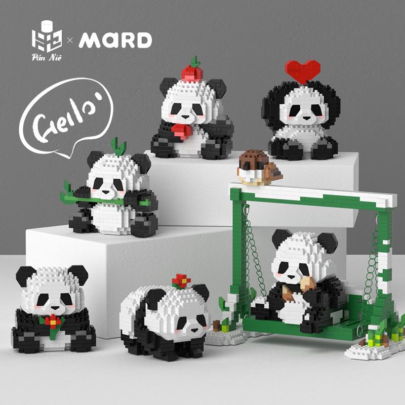 Le Cross-border High Meng Lan Giant Panda Building Blocks - Tiny Educational Toy for June 1st Children's Day