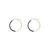 RACOHA Chic Cutting Color Ring Earring Color One-touch Ring Earring (925 Silver)