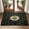 Fenerbahçe FC Design Crystal Velvet Rug Soft Decorative Mat for Bedroom Entrance