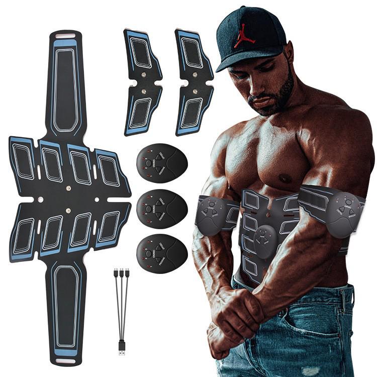 EMS Rechargeable Ab Muscle Stimulator with Digital Display - Smart Fitness Patch for Abs and Weight Loss