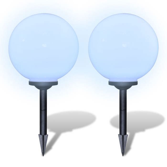 VidaXL 2x Lampe d'Allée d'Extérieur 30 cm avec Piquet Lampe Solaire Éclairage 40865