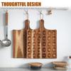 30 Hole Deviled Egg Platter Wood Deviled Egg Holder with Handle Multi-role Cutting Board Reversible Egg Tray Kitchen Accessories