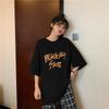 Vintage Buchstabenprint Lässiges Oversize T-Shirt Sommer koreanisch Kurzarm T-Shirts für Damen Kleidung Harajuku Studenten Y2k Oberteile Streetwear