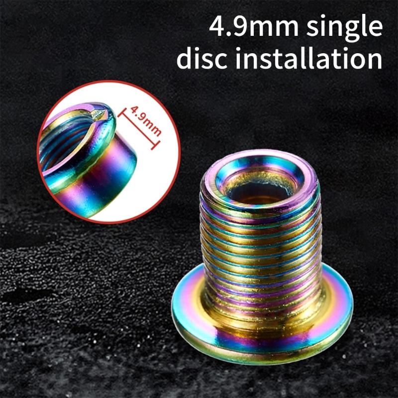 AntiRusts Chainring Screws Versatiles Steel Chainring Nut Bicycles Lock Screws for Durability and Enhancing Performances