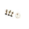 Resin Thinker Statues And Crystal Ball Sculpture Metal Figurine Tabletop Decorations Abstract Art