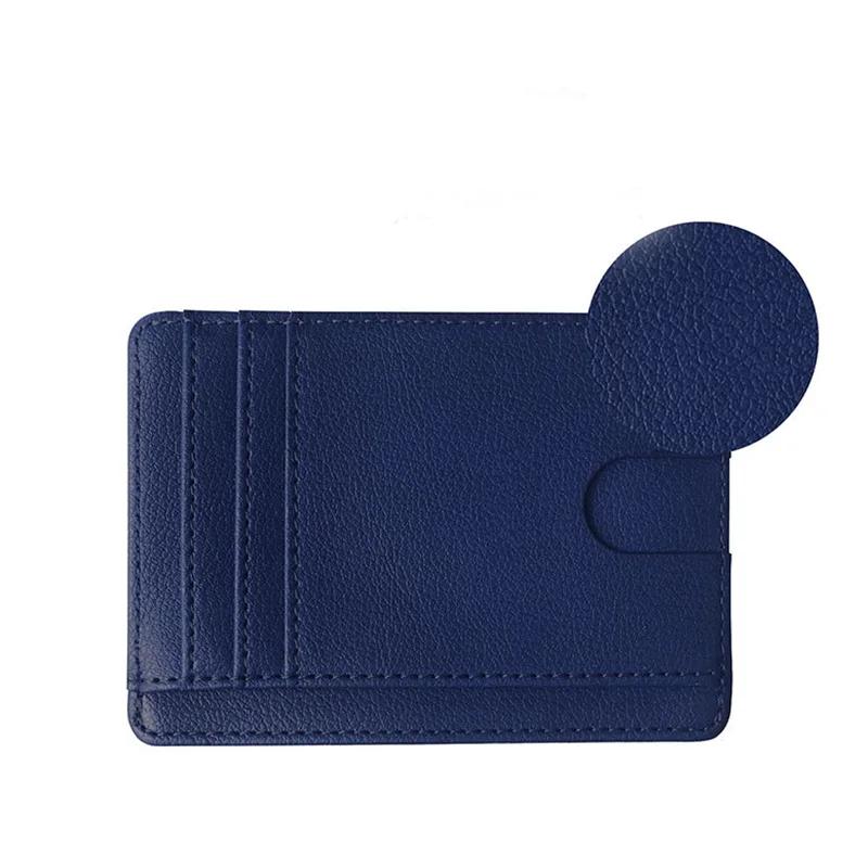 Portefeuille Fin en Cuir à 8 Fentes Porte-Cartes de Crédit et d'Identité Porte-Monnaie Étui Housse Sacs pour Hommes Femmes Hommes Mode Pochette Affaires