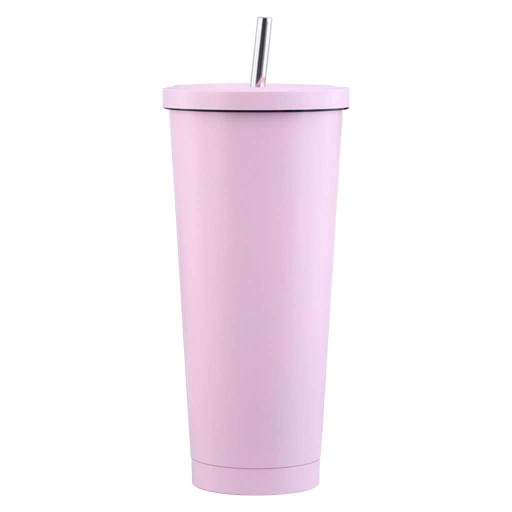Straw Vacuum Cup Bottle Stainless Steel Insulated for Bubble Tea High Capacity 750ml