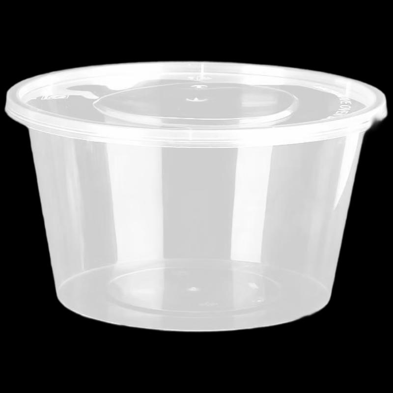 Thickened Disposable Round Food Containers with Lids (30 Sets)