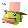 Teacher Gift Frog Note Holder, Creative Desk Organizer with Pen Stand And Memo Stationery Dispenser, Cute Animal Storage Case for Office Home