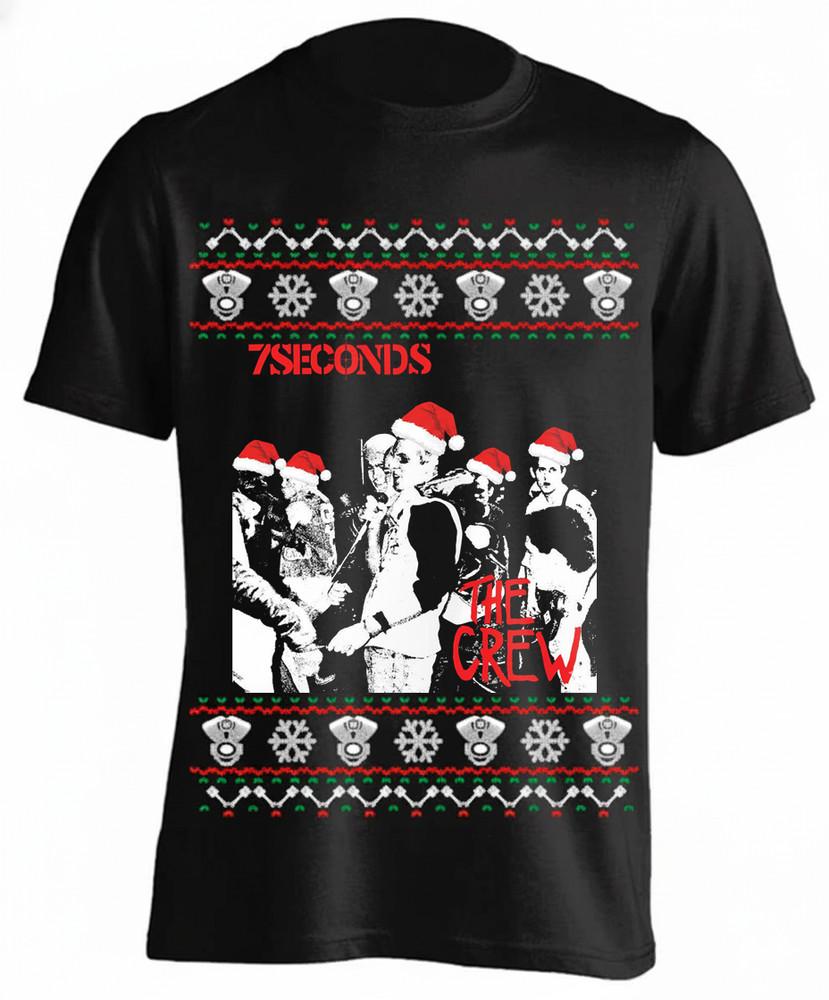 7 Seconds Band Ugly Christmas Cotton Black T Shirt S-5XL TT567 Unisex T-Shirt XXL