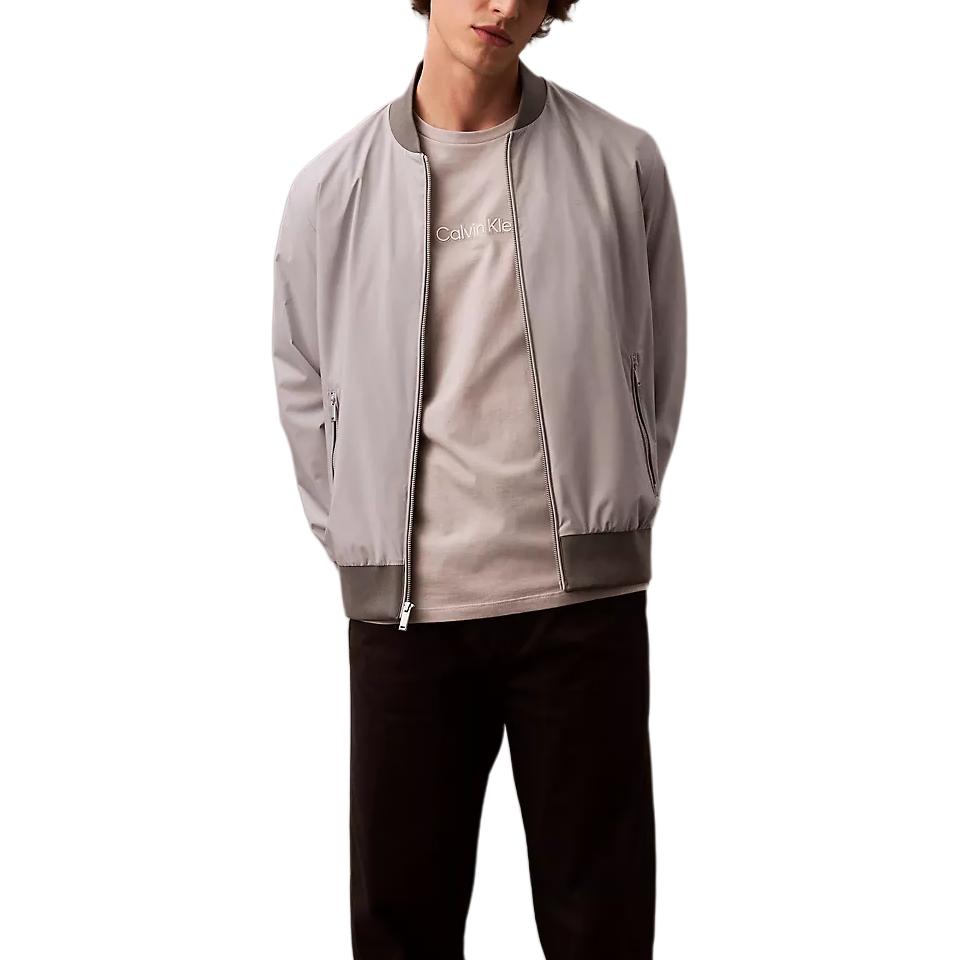 Calvin Klein Minimalist Comfortable Versatile Pilot Jacket Men Jackets Stone 40FM512-060
