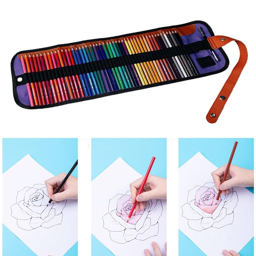 72PCS smooth lead core oil-based pencil set hexagonal barrel artist drawing kit art creation