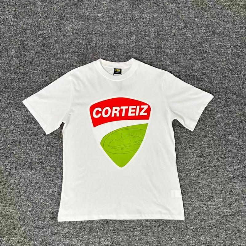 Corteiz Short Sleeve T-Shirt Mens Loose Fit Graphic Print Crew Neck Casual Streetwear Tee