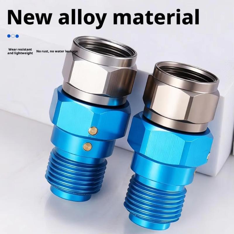 360 Degree Rotatable Airless Paint Sprayer Adapter Aluminum Alloy High Pressure Leak Resistant Swivel Joint For Smooth Coating