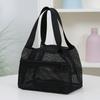 Mesh Lunch Tote Bag Breathable Lightweight Mesh Handbag with Zipper Casual Cooler Bag for Work Picnic & Beach Use