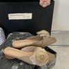 Fashion Slippers Women Summer Flower Shoes Square Heel Cover Toe Slides Block Retro Floral Square Heel Shoes Womens Slippers Outdoor Cov