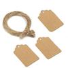 100Pcs with Strings Kraft Paper Hanging Tags DIY Blank Gift Tags Cardboard Gift Packing Cards Candy Packaging Decor