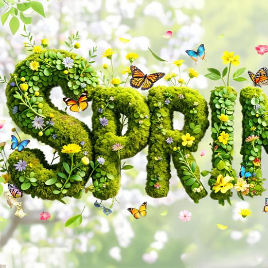 Spring Window Cling Double-Sided Butterfly Letter Sticker Waterproof PVC Static Glass Colorful Flower Holiday Party Window