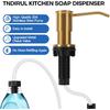 Soap Dispenser for Kitchen Sink, Brushed Gold Built In Soap Dispensers, Stainless Steel Sink Soap Dispenser or Lotion Dispenser Pump with 47"