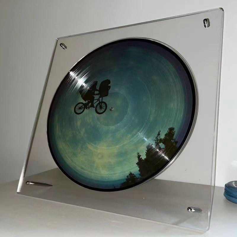Acrylic Vinyl Record Frame Display Stand High-Definition Acrylic Cd Disc Dustproof Storage 12-Inch Simulation Collection Rack