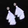 Orecchini lunghi multistrato con frange alla moda, temperamento semplice, orecchini in stile bosniaco, lotto da donna