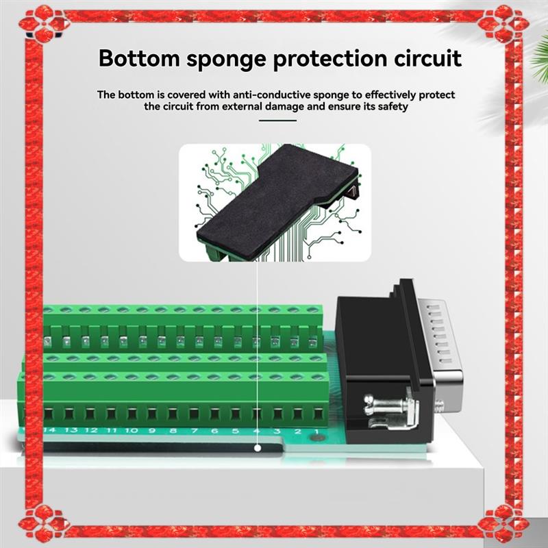 24-Hour Delivery HDB44 Solderless Connector 44Pin D-SUB 44Pin P Hole Plug Breakout Terminal Board Adapter