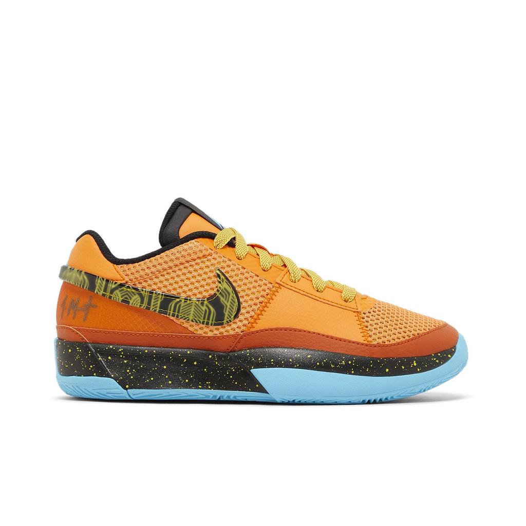Nike Ja 1 SE Grade School 'Bright Mandarin' (Unisex) Bright Mandarin / Opti Yellow / Black / Baltic Blue Kids' Basketball Shoes FB8977 800