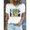 Vincent Van Gogh Abstract Art Painting Print Crew Neck T-shirt Short Sleeve Summer Short Sleeved Harajuku Streetwear Tops Tees