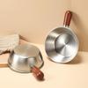 Mały rondel z drewnianym uchwytem ze stali nierdzewnej Patelnia do sosów Patelnia do makaronu na jedną porcję Patelnia do omletów Wielofunkcyjny garnek
