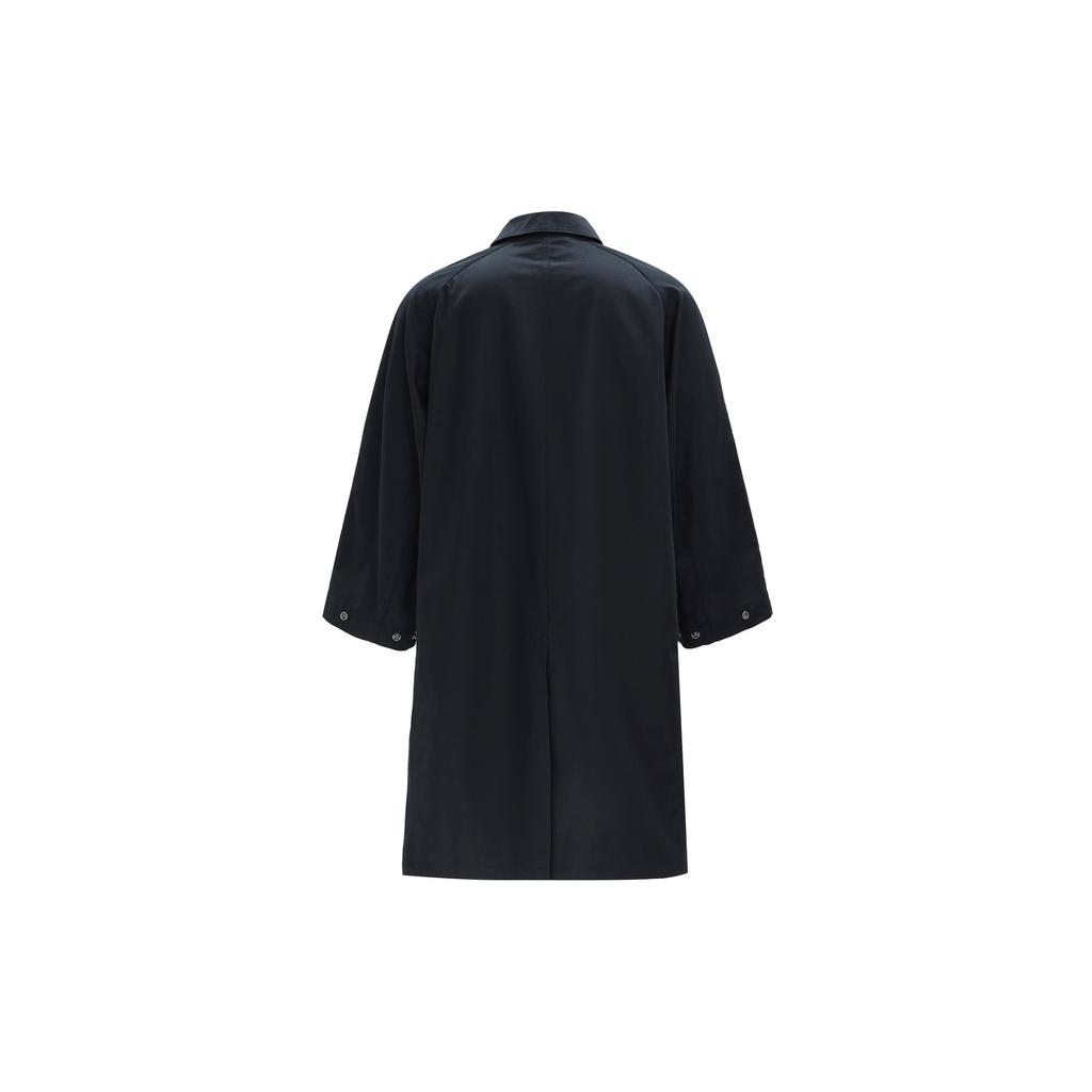 Uniqlo FW23 U Series Solid Color Square Collar Trench Coat Women Outerwear Black 461780-09