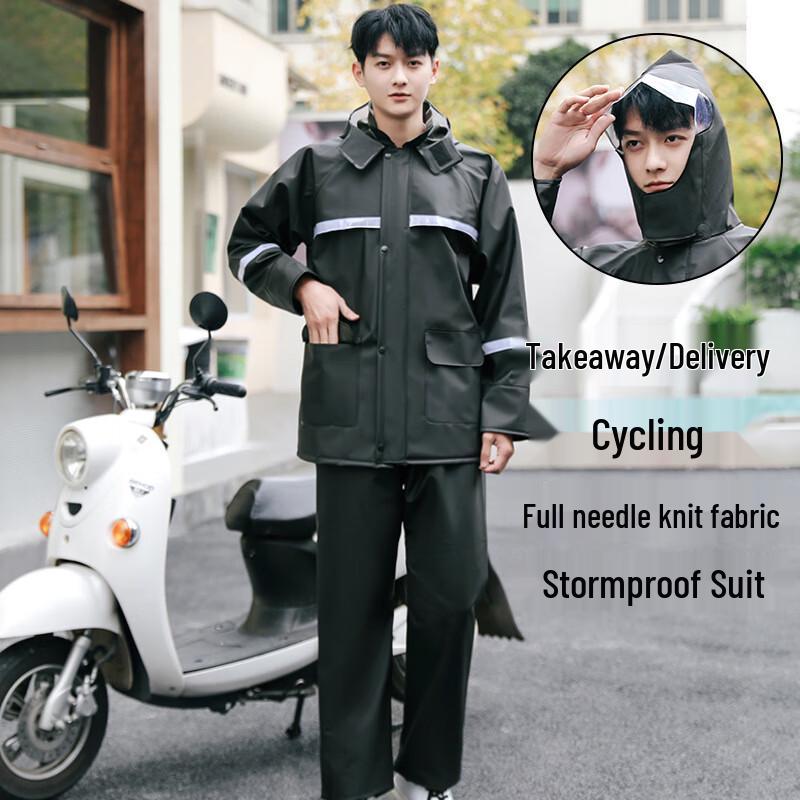 Reflective Two-Piece Rain Suit