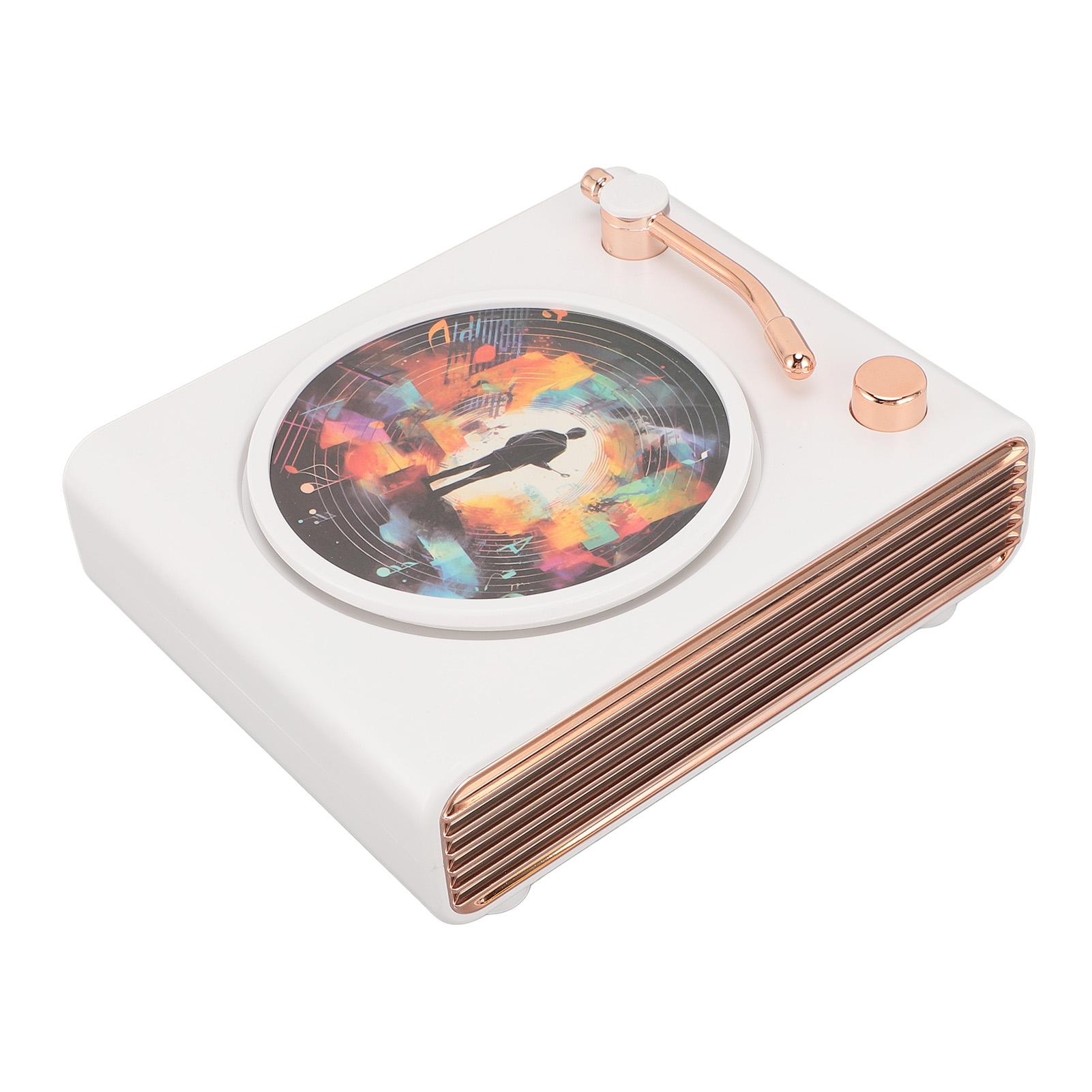 

Bluetooth проигрыватель виниловых пластинок динамик винтажный HIFI качество звука красочный свет небольшой беспроводной динамик белый