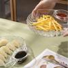 Transparent Dumpling Plate with Vinegar Discs Dried Fruit Snack Plates Fashion Fruit Plate