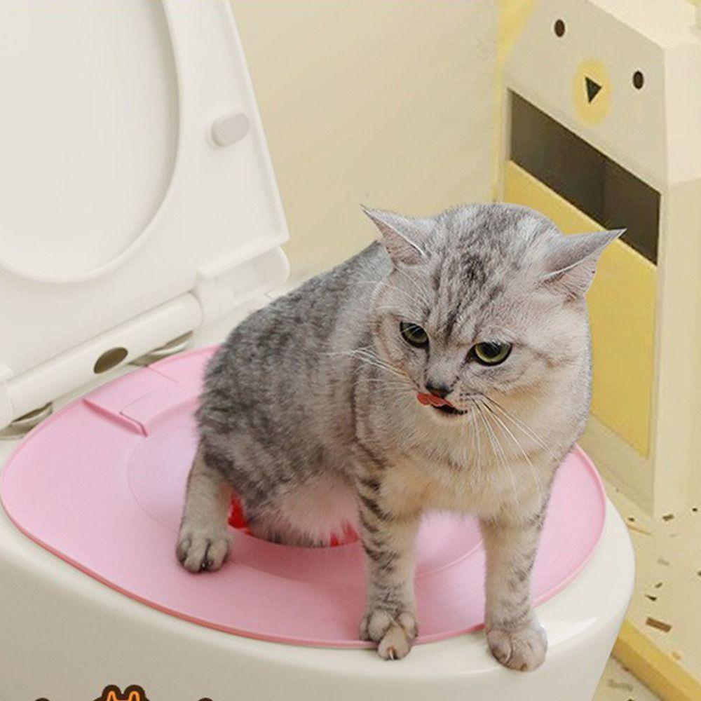 Teach To Use Cat Toilet Training Kit Reusable Cat Toilet Trainer  Box for Pet Cleaning