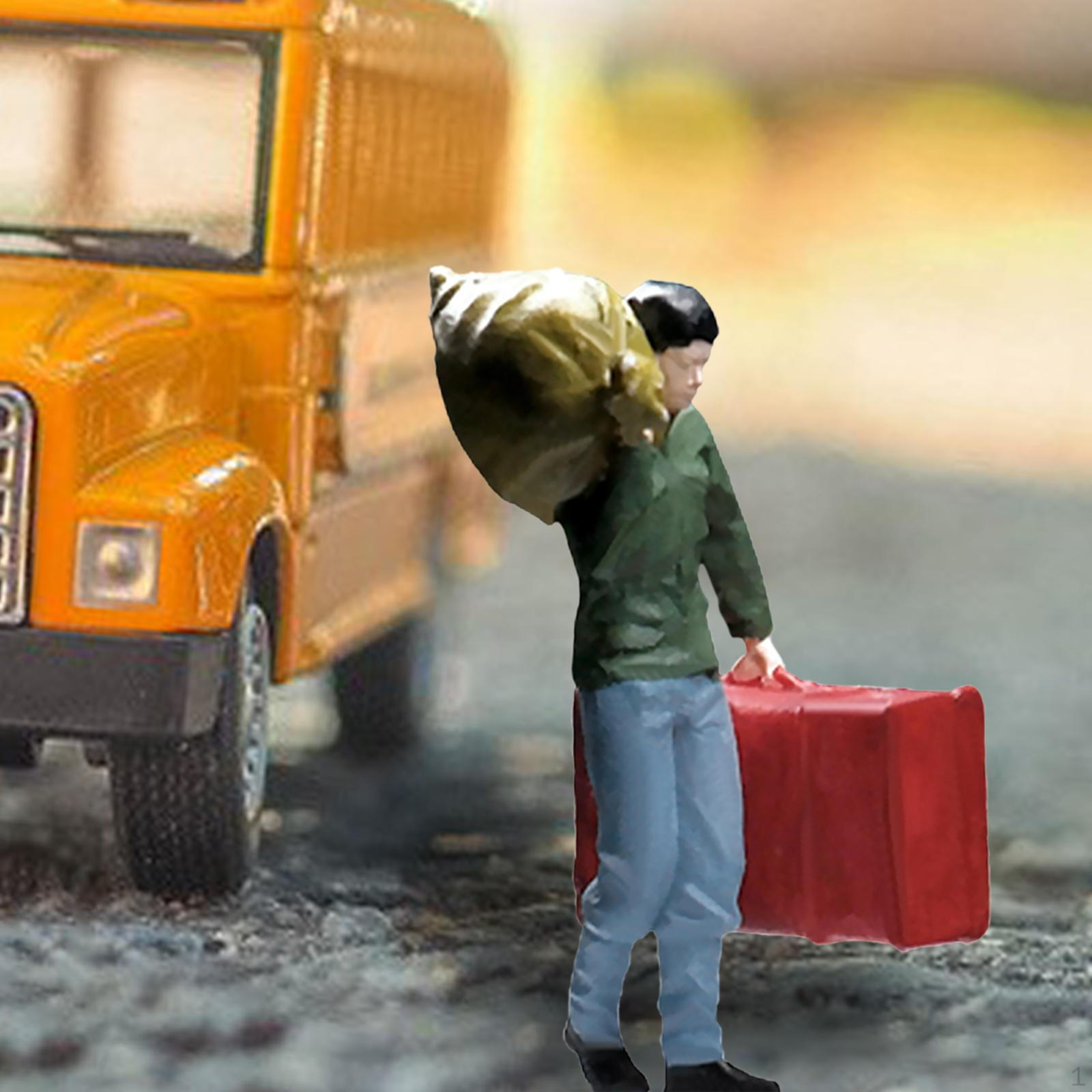1/64 Men Figures Model, Scale Figures, Trains Architectural Painted Tiny People красный