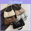 Stylish Korean Fashion Simple Shoulder Bag Versatile Crossbody Tote For Everyday Use In Black White Silver Brown And Khaki