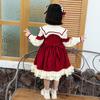 Girls' Lolita Cute Dress with Warm Fleece Lining - Spring & Autumn Formal Princess Dress for Small to Medium Primary School Children
