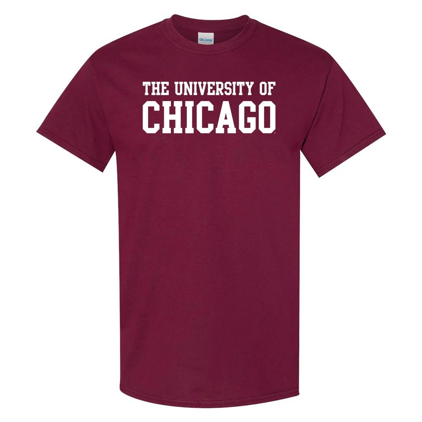University of Chicago Maroons Basic Block Licensed Unisex Tee - Maroon 4XL