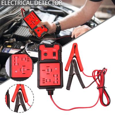 Tester electronic de releu pentru automobile 12V Instrument de diagnosticare pentru verificarea bateriei pentru mașini pentru automobile, portabil mic, cu cleme pentru baterie